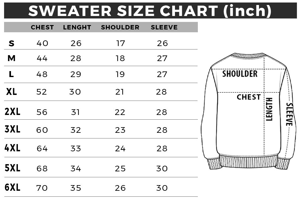 Sweater Size Chart